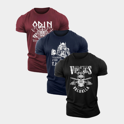Valhalla Sons Of Odin Gym T-Shirt 3 Pack