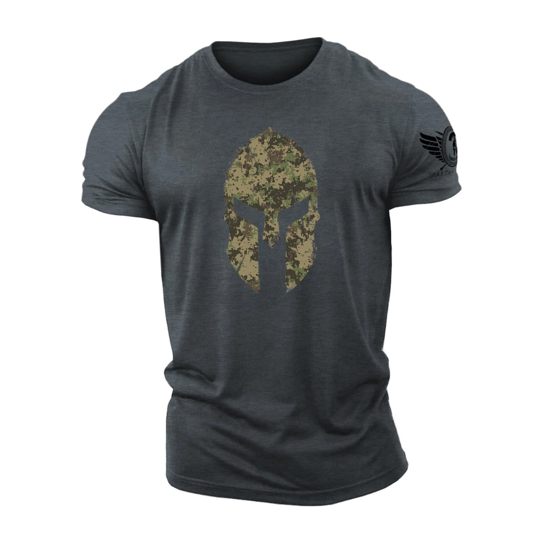 Spartan-Helm Woodland-Camo - Gym T-Shirt