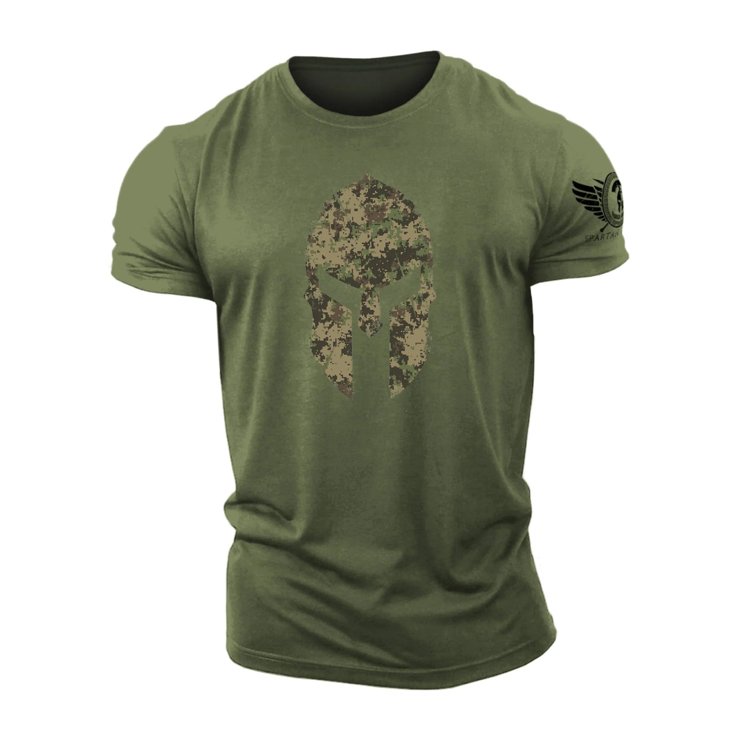 Spartan-Helm Woodland-Camo - Gym T-Shirt