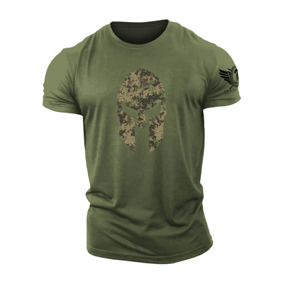 Spartan-Helm Woodland-Camo - Gym T-Shirt