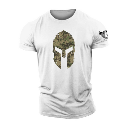 Spartan-Helm Woodland-Camo - Gym T-Shirt