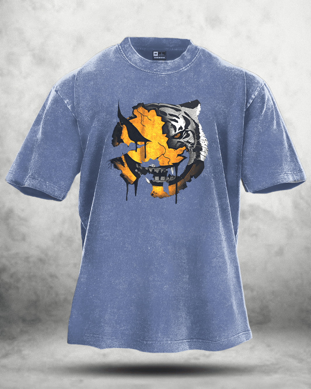 ANGRY SMILEY WASHED T - SHIRT - Ironfit