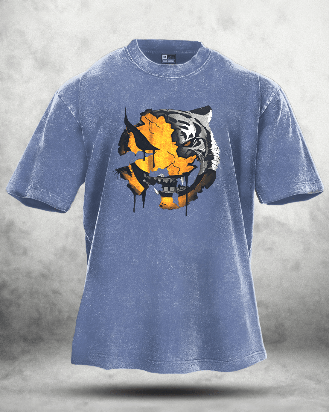 ANGRY SMILEY WASHED T - SHIRT - Ironfit