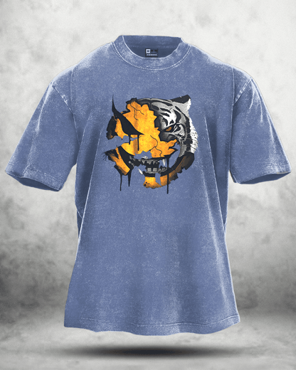 ANGRY SMILEY WASHED T - SHIRT - Ironfit