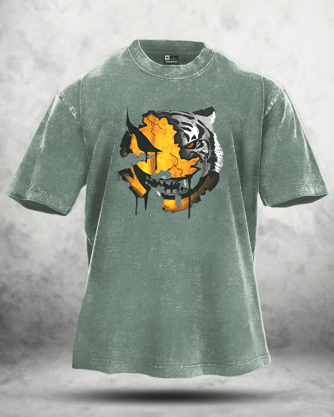 ANGRY SMILEY WASHED T - SHIRT - Ironfit