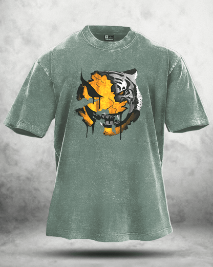 ANGRY SMILEY WASHED T - SHIRT - Ironfit