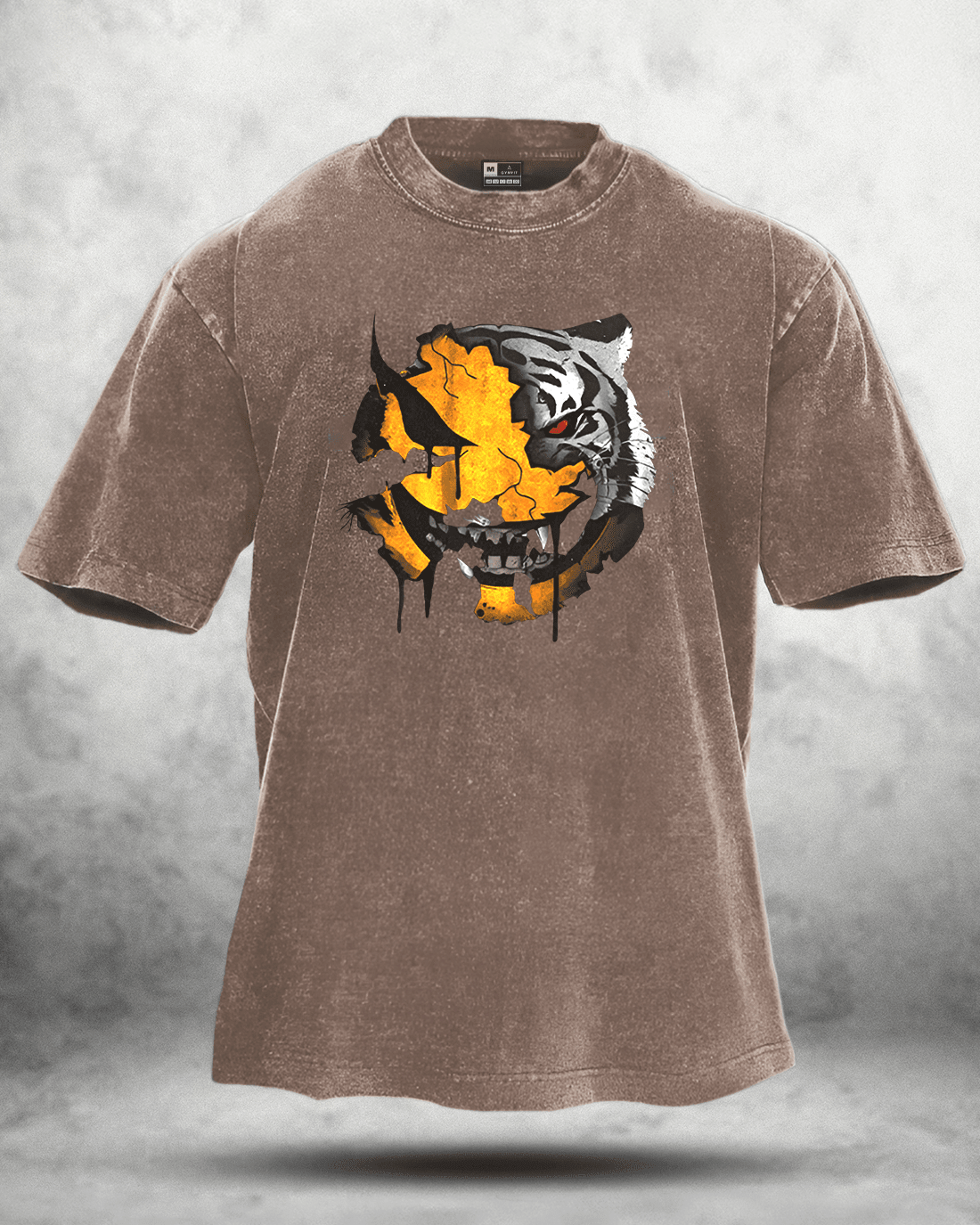 ANGRY SMILEY WASHED T - SHIRT - Ironfit