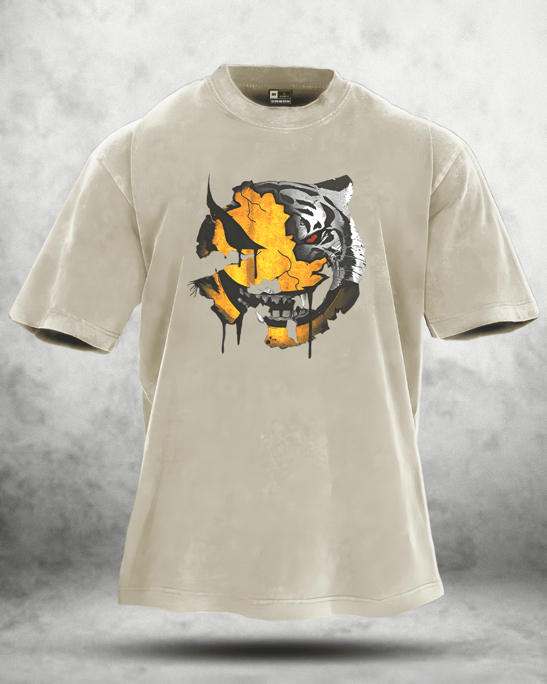 ANGRY SMILEY WASHED T - SHIRT - Ironfit