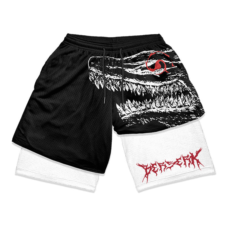 Anime Berserk 2 in 1 Gym shorts - Ironfit