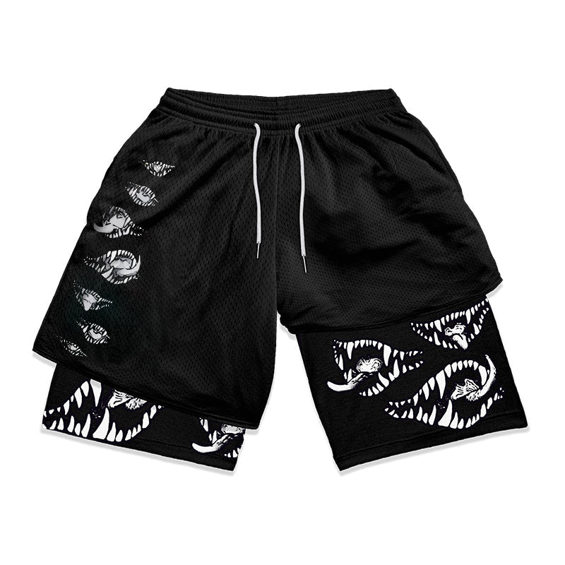 Anime Berserk 2 in 1 Gym shorts - Ironfit