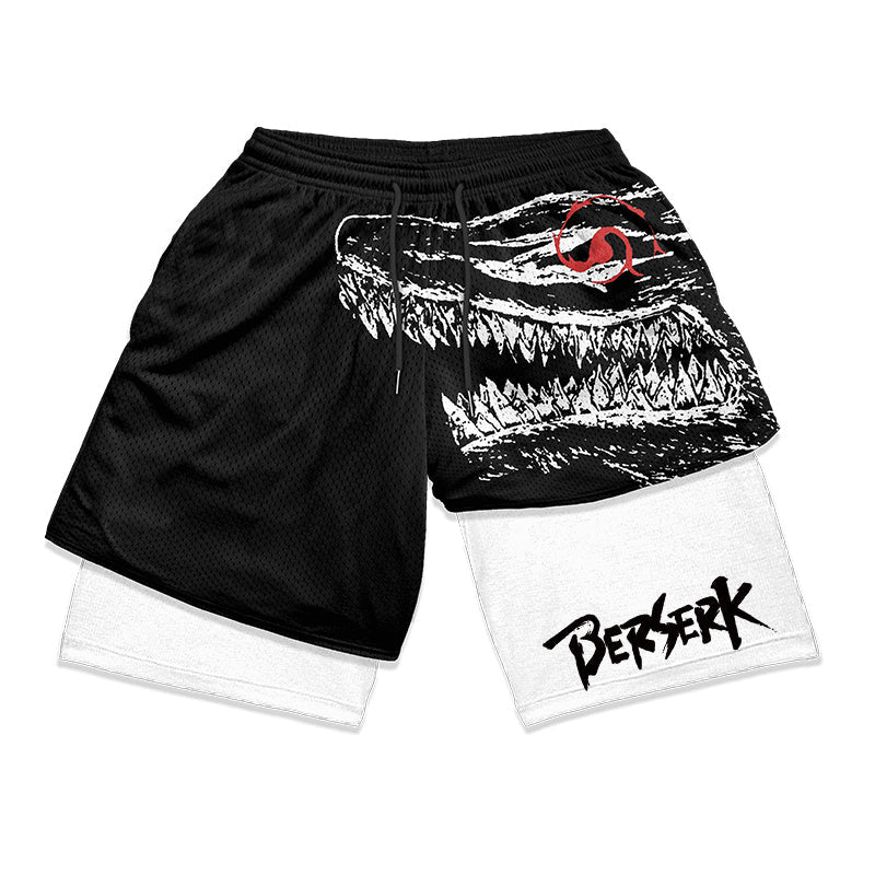 Anime Berserk 2 in 1 Gym shorts - Ironfit