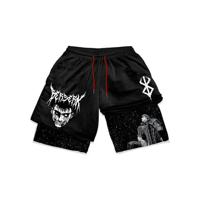 Anime Berserk Mesh Gym Shorts - Ironfit