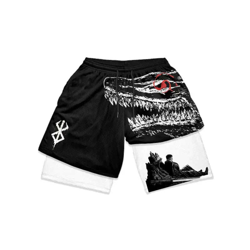 Anime Berserk Mesh Gym Shorts - Ironfit