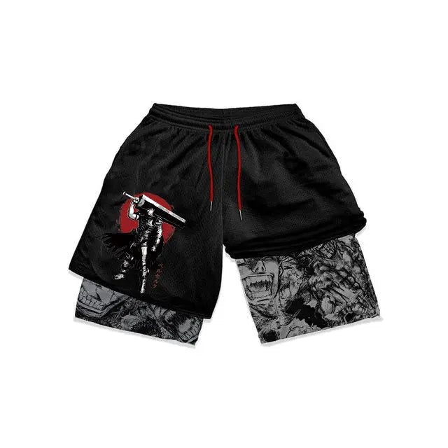 Anime Berserk Mesh Gym Shorts - Ironfit