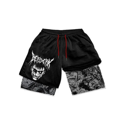 Anime Berserk Mesh Gym Shorts - Ironfit