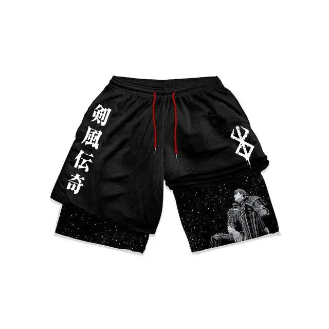 Anime Berserk Mesh Gym Shorts - Ironfit