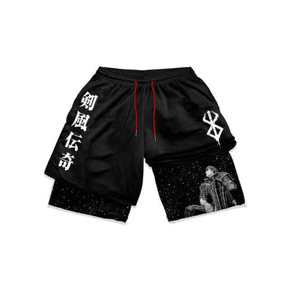 Anime Berserk Mesh Gym Shorts - Ironfit
