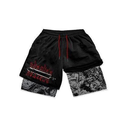 Anime Berserk Mesh Gym Shorts - Ironfit