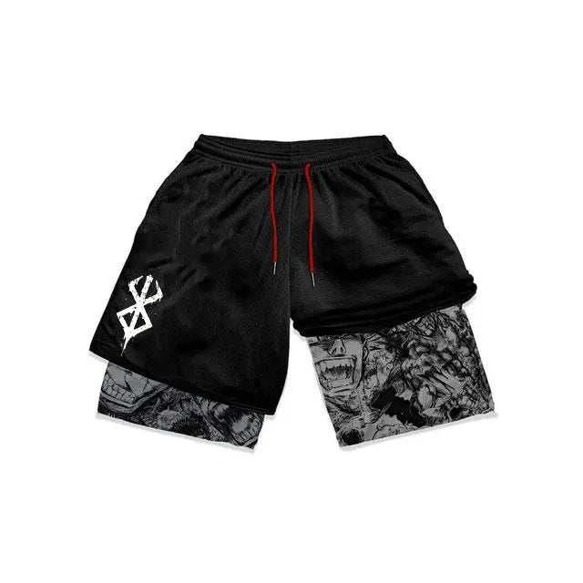Anime Berserk Mesh Gym Shorts - Ironfit