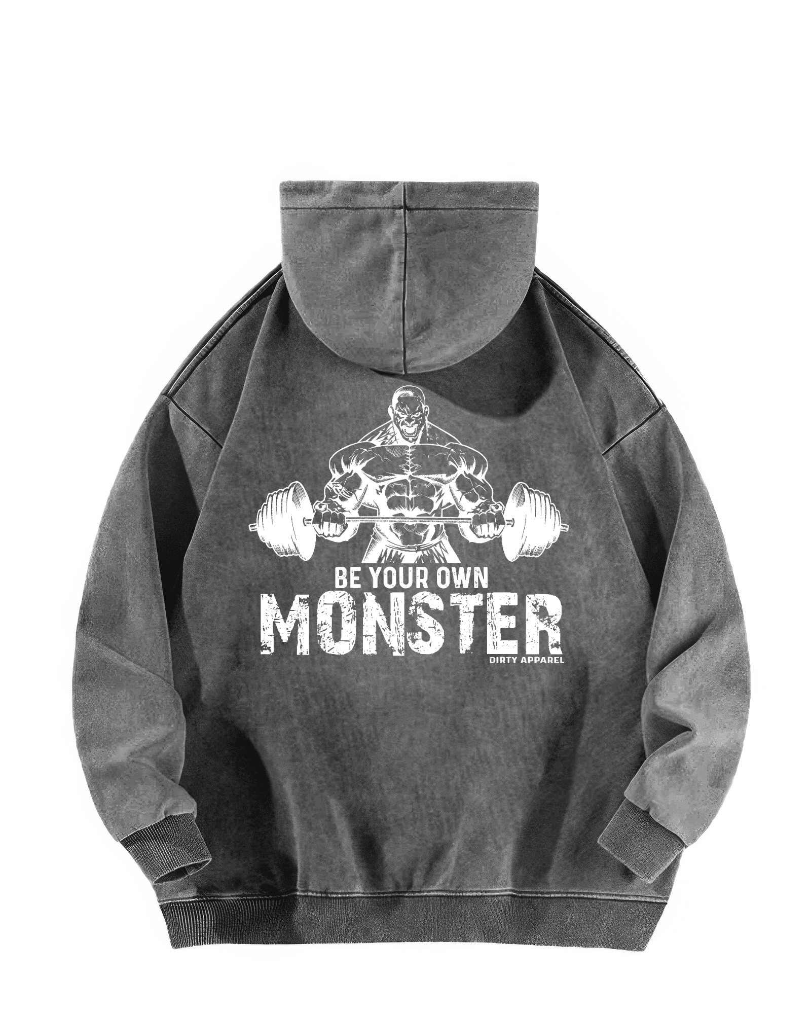 BE YOUR OWN MONSTER WASHED HOODIE - Ironfit