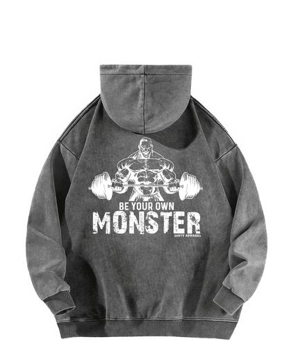 BE YOUR OWN MONSTER WASHED HOODIE - Ironfit
