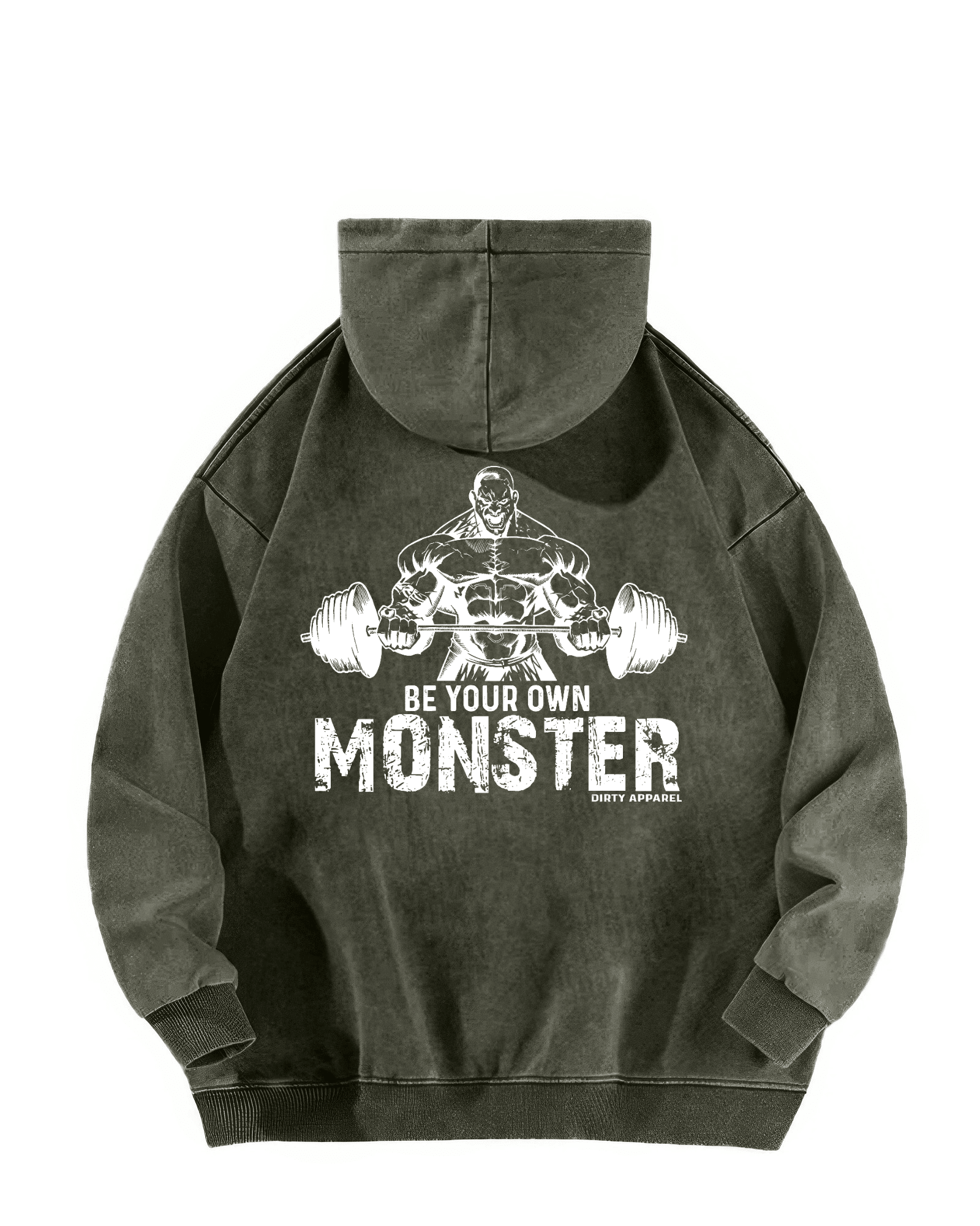 BE YOUR OWN MONSTER WASHED HOODIE - Ironfit