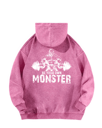 BE YOUR OWN MONSTER WASHED HOODIE - Ironfit