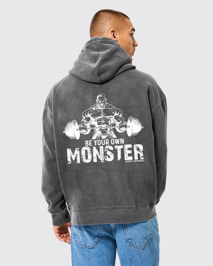 BE YOUR OWN MONSTER WASHED HOODIE - Ironfit