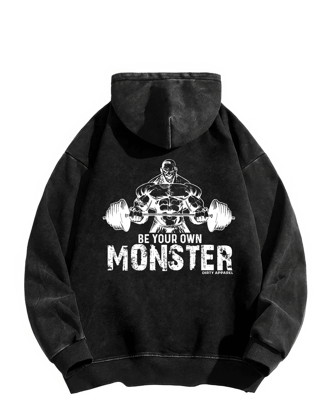 BE YOUR OWN MONSTER WASHED HOODIE - Ironfit