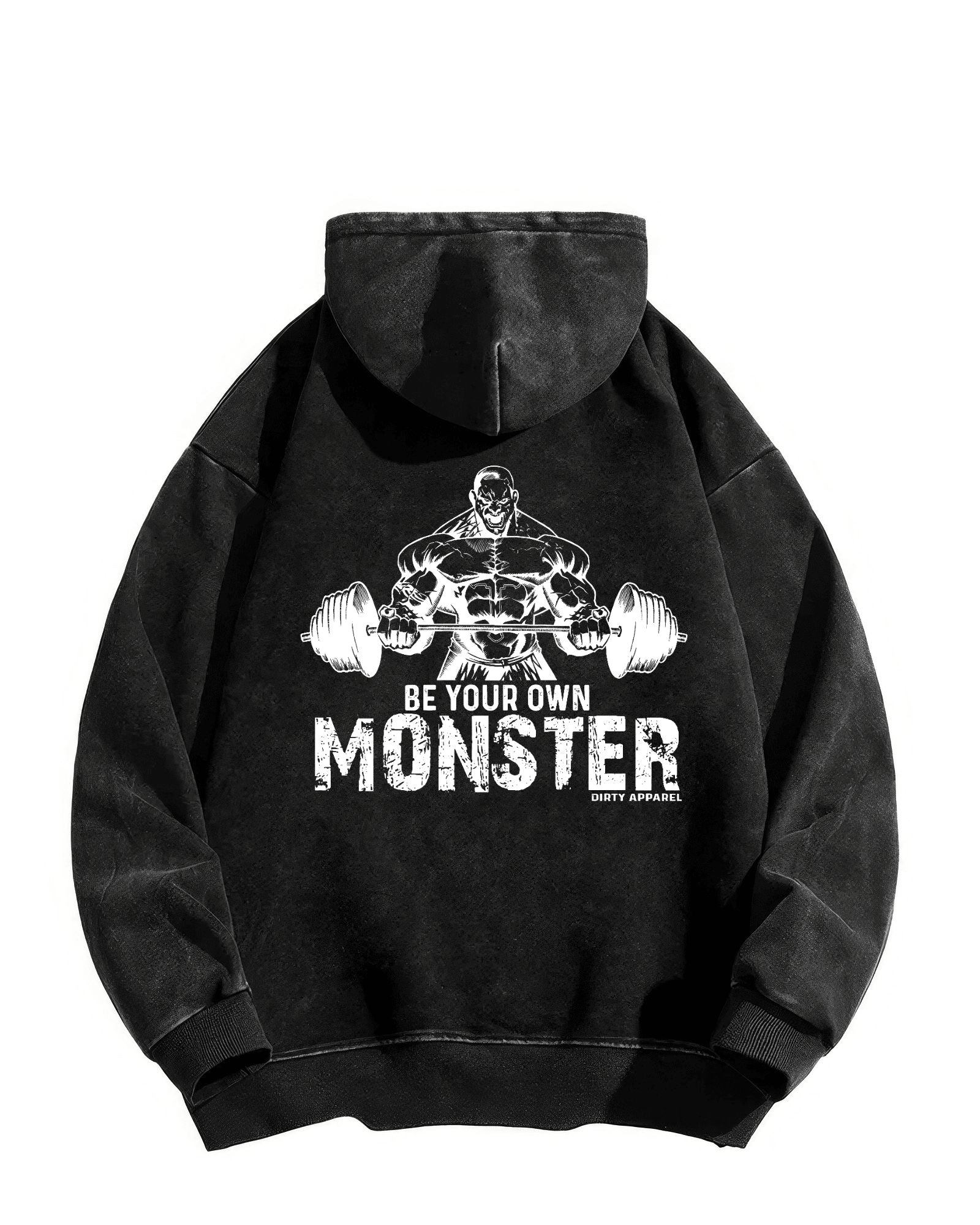 BE YOUR OWN MONSTER WASHED HOODIE - Ironfit