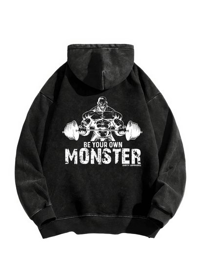 BE YOUR OWN MONSTER WASHED HOODIE - Ironfit