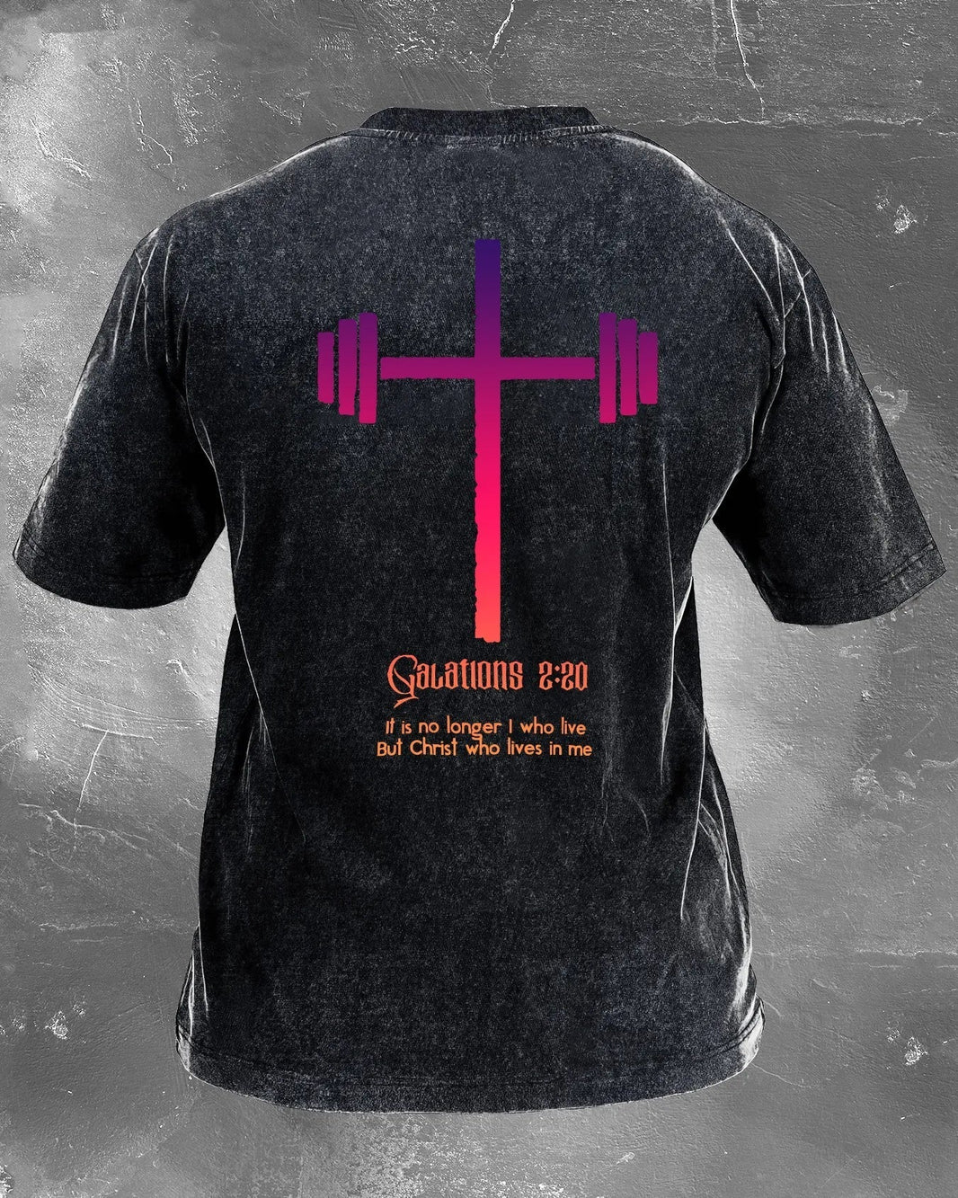 CHRIST WHO LIVES IN ME WASHED T - SHIRT - Ironfit