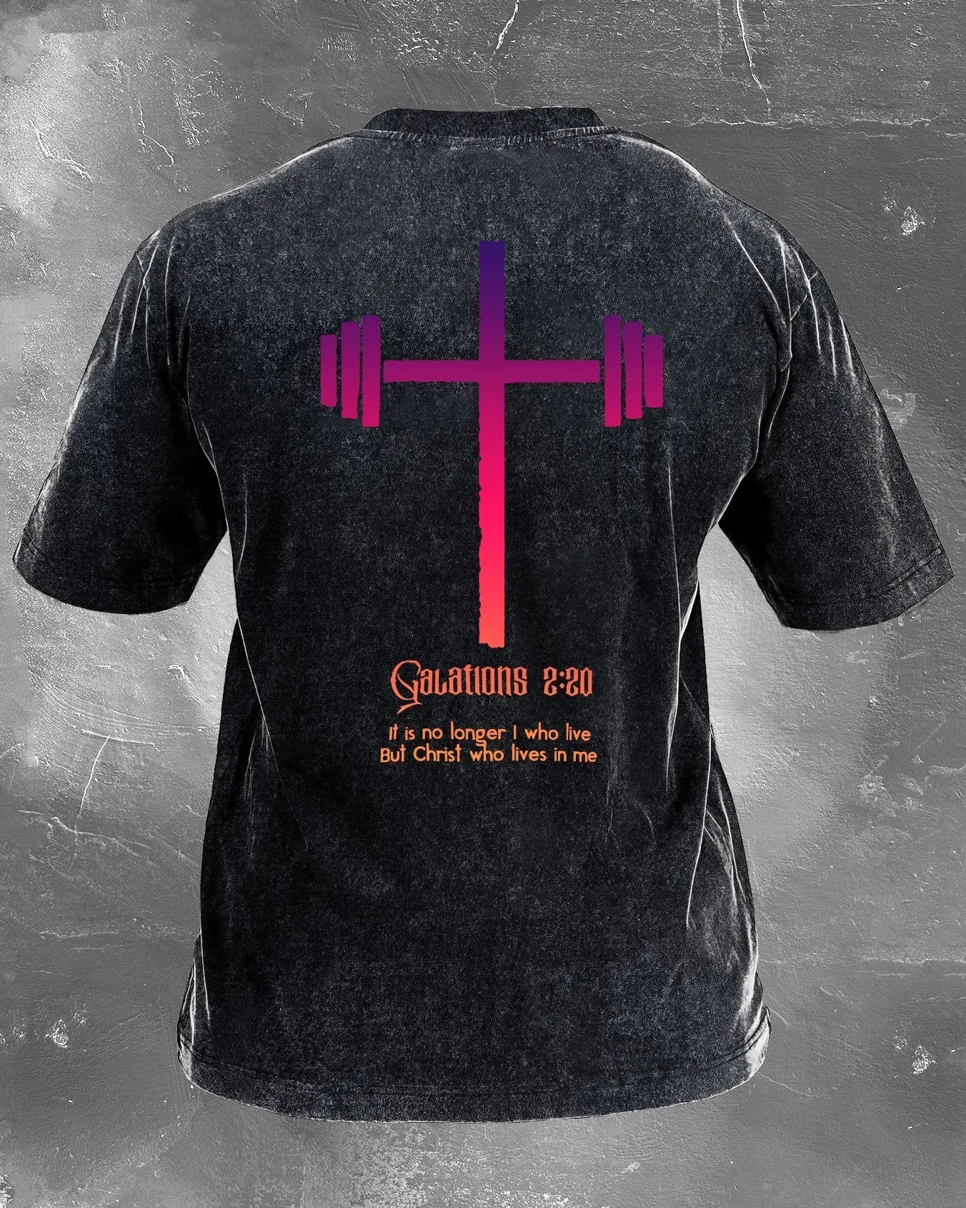 CHRIST WHO LIVES IN ME WASHED T - SHIRT - Ironfit