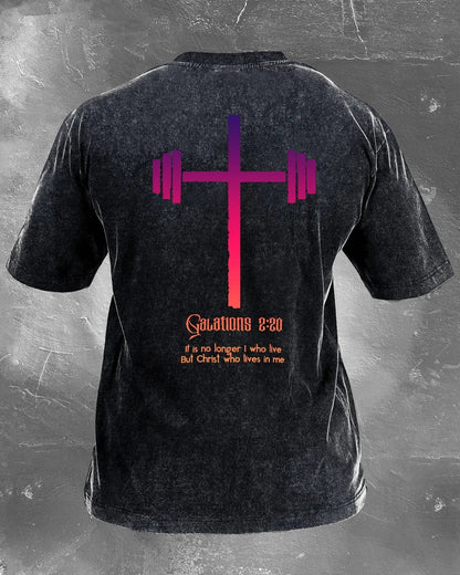 CHRIST WHO LIVES IN ME WASHED T - SHIRT - Ironfit