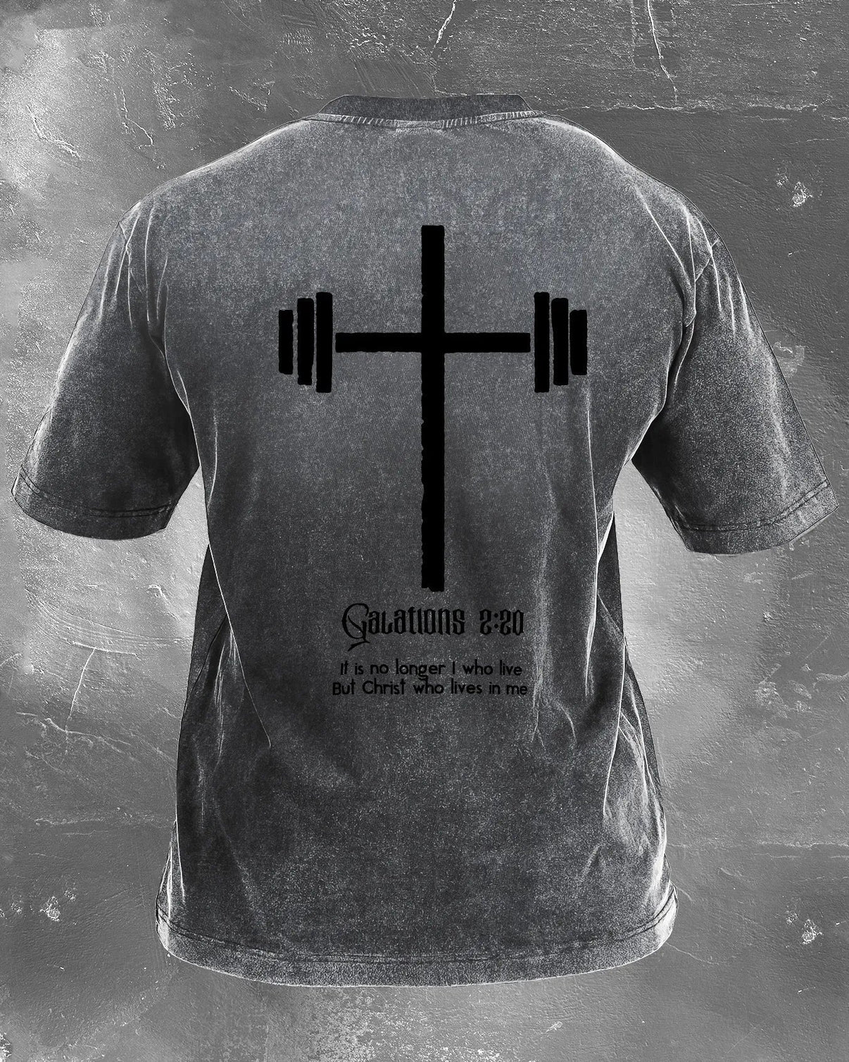 CHRIST WHO LIVES IN ME WASHED T - SHIRT - Ironfit