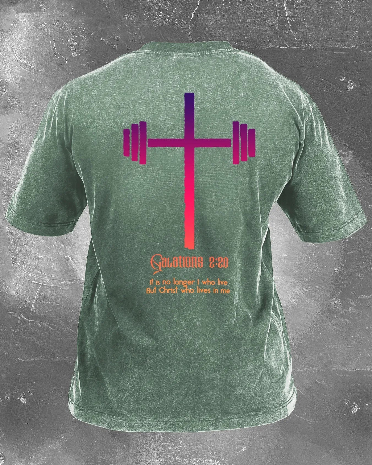 CHRIST WHO LIVES IN ME WASHED T - SHIRT - Ironfit