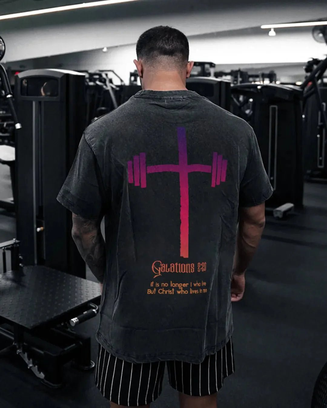 CHRIST WHO LIVES IN ME WASHED T - SHIRT - Ironfit