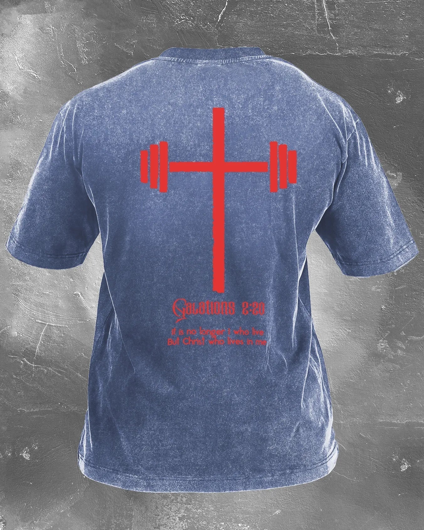 CHRIST WHO LIVES IN ME WASHED T - SHIRT - Ironfit