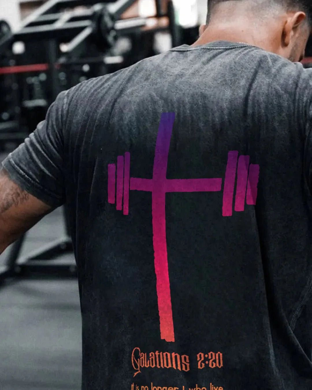 CHRIST WHO LIVES IN ME WASHED T - SHIRT - Ironfit