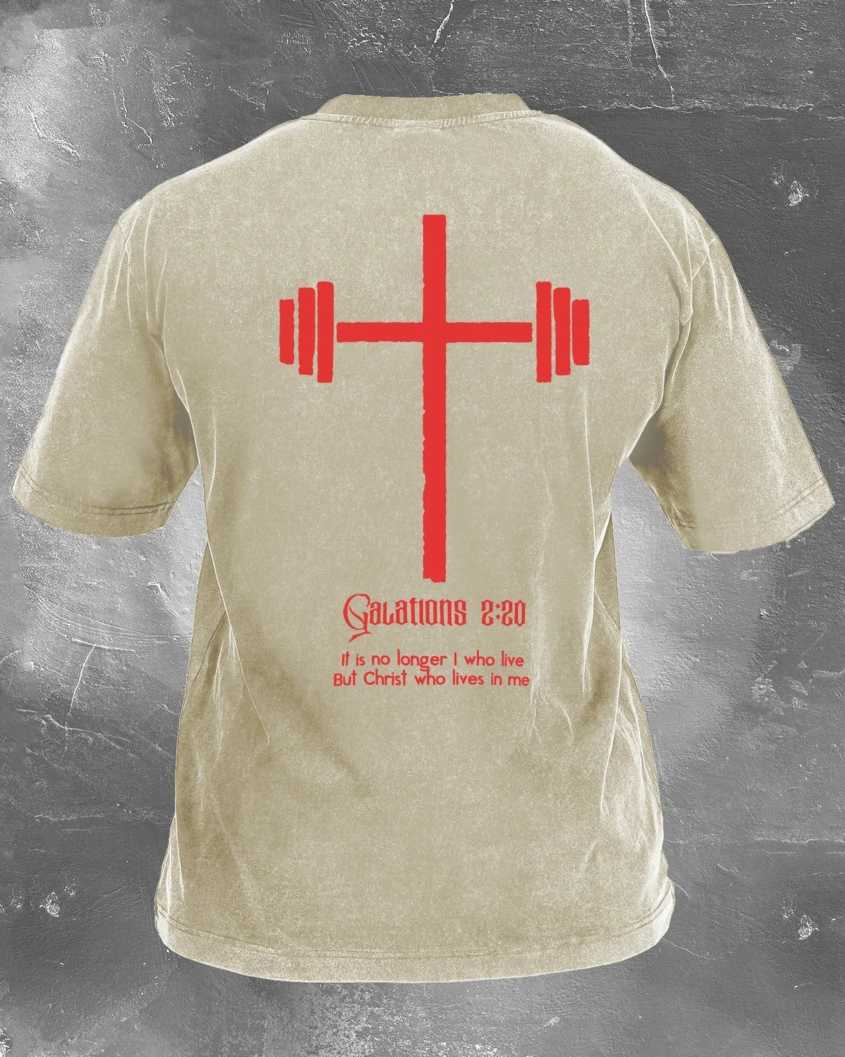 CHRIST WHO LIVES IN ME WASHED T - SHIRT - Ironfit
