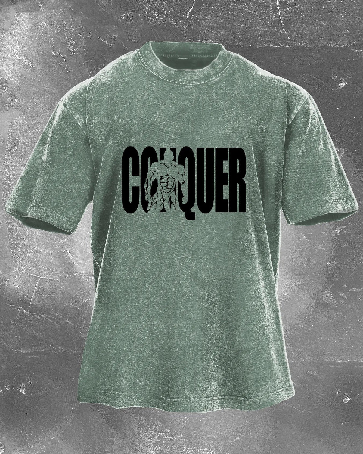 CONQUER MEN'S WASHED T - SHIRT - Ironfit