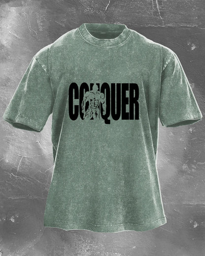 CONQUER MEN'S WASHED T - SHIRT - Ironfit