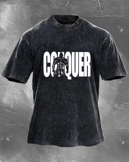 CONQUER MEN'S WASHED T - SHIRT - Ironfit