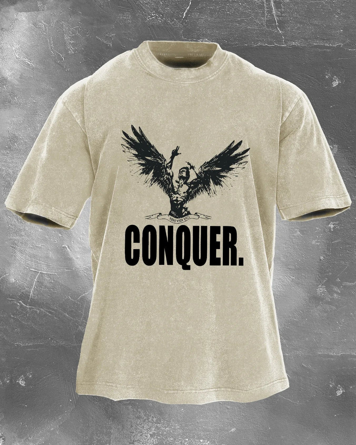 CONQUER MEN'S WASHED T - SHIRT - Ironfit