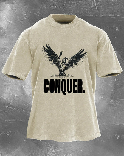 CONQUER MEN'S WASHED T - SHIRT - Ironfit