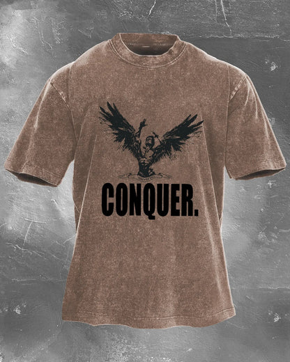 CONQUER MEN'S WASHED T - SHIRT - Ironfit