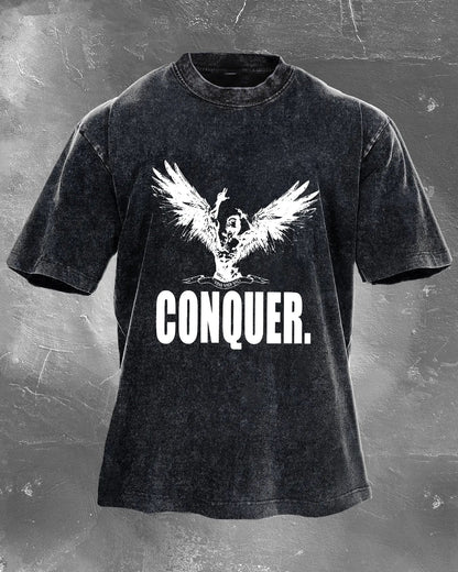 CONQUER MEN'S WASHED T - SHIRT - Ironfit