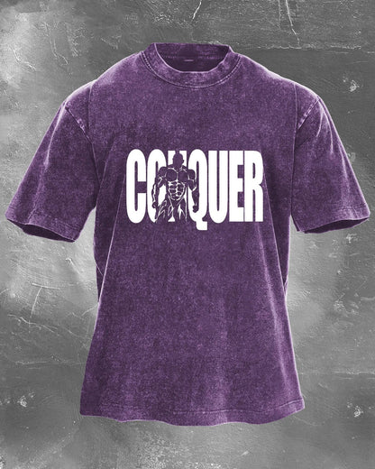 CONQUER MEN'S WASHED T - SHIRT - Ironfit