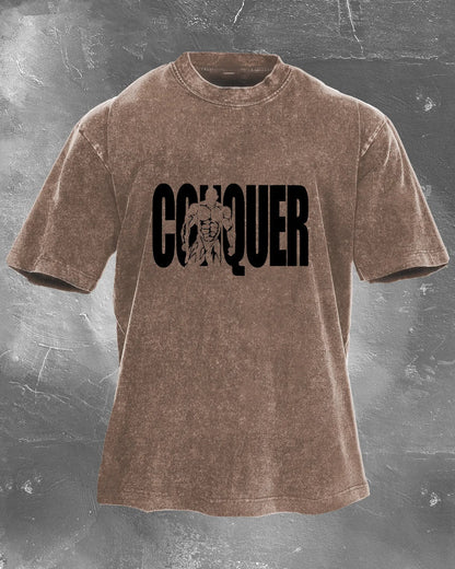 CONQUER MEN'S WASHED T - SHIRT - Ironfit