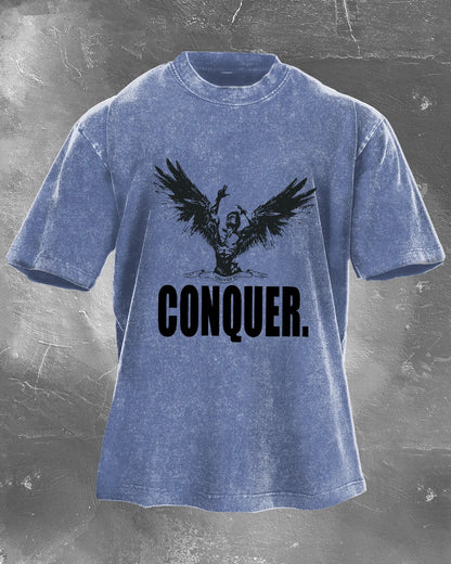 CONQUER MEN'S WASHED T - SHIRT - Ironfit